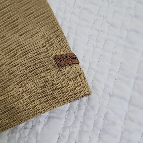 Buffalo David Bitton Woven KaikeT-Shirt Men's XL Brown Short Sleeve NWT MSRP $49 - Picture 3 of 13